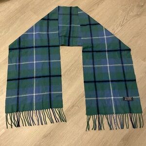 100% CASHMERE SCARF BLUE/BLACK